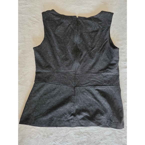 Cabi Charcoal Gray Sleeveless Pleated Neckline Sheath Dress Size 6 - Picture 2 of 6